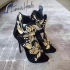 Giuseppe Zanotti Suede & Crystal Leaf Sandal